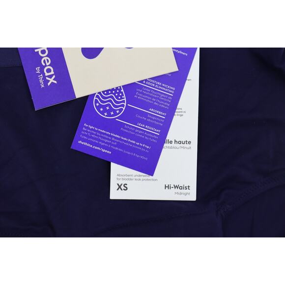 Lot of 4 New Speax By Thinx Hi Waist Absorbent Underwear Womens XS Midnight Blue - Picture 4 of 6
